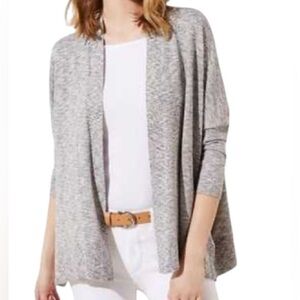LOFT Gray Shimmer Stitchy Open Cardigan Sweater Size XS Style 585953 NEW W/ Tags